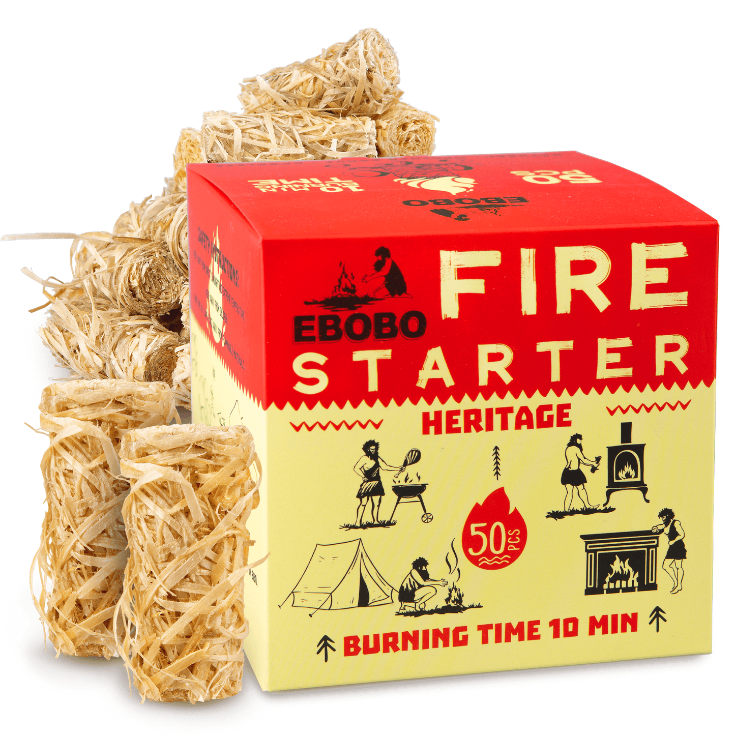 Wood Wool Fire Starter – 50 pcs