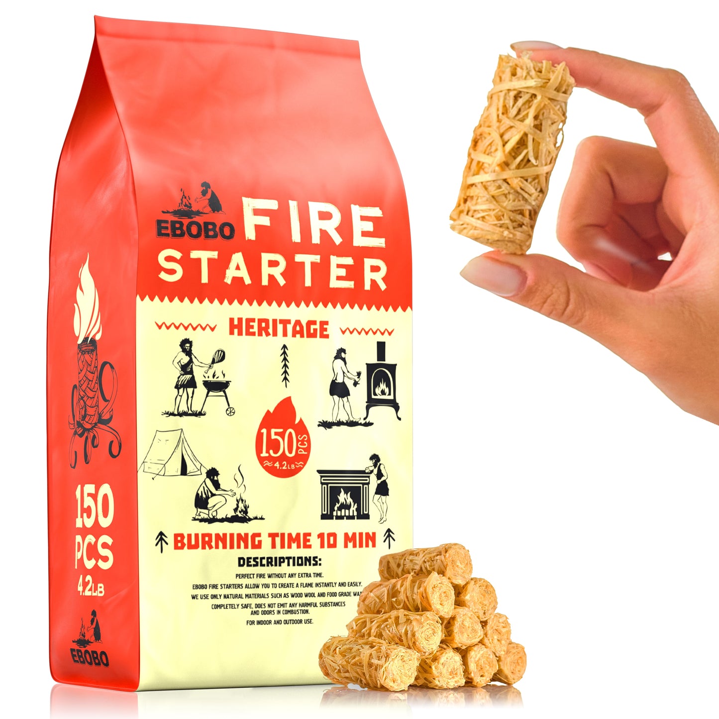 Wood Wool Fire Starter – 150 pcs